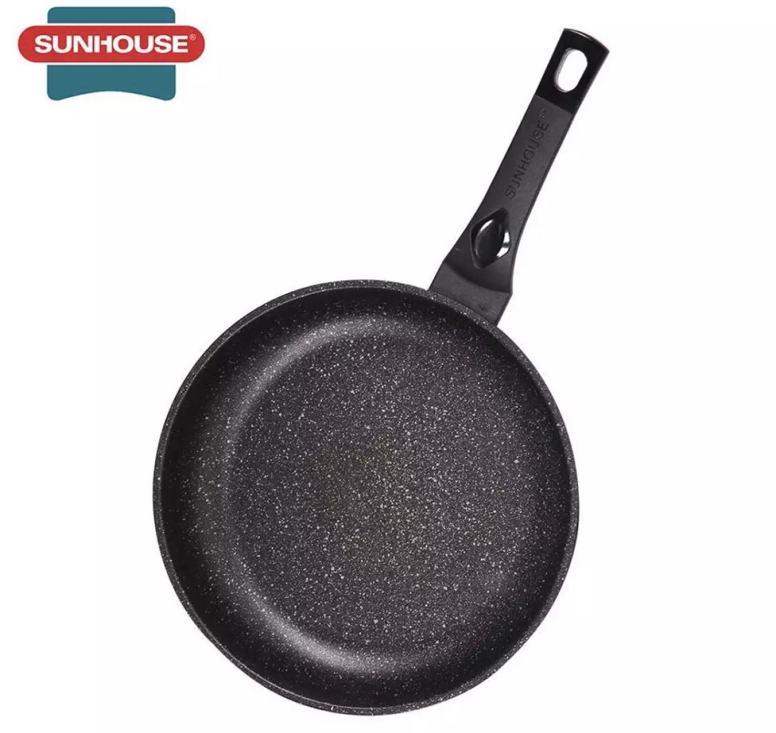 Chảo siêu bền đá SUNHOUSE 28cm SBD28 (Đen)