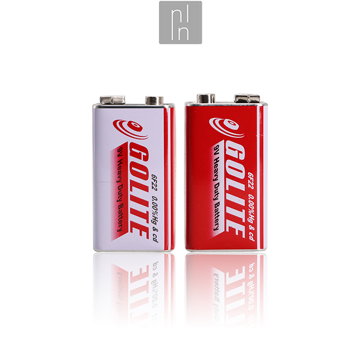 Battery 9V square 6F22 goLITE heavy duty high capacity