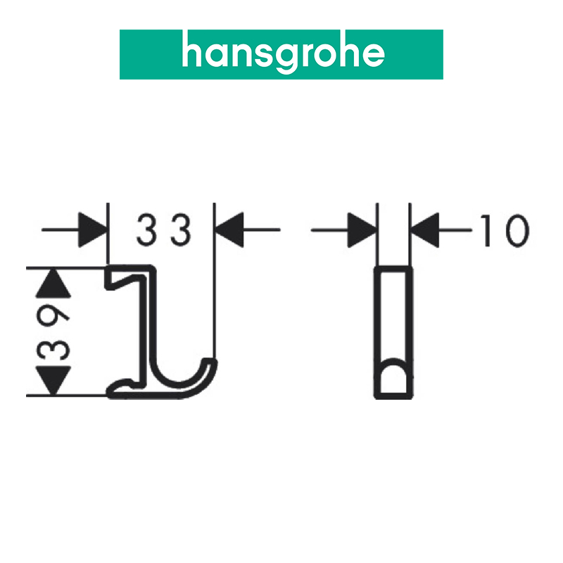 Móc treo khăn đôi HANSGROHE WallStoris 27929