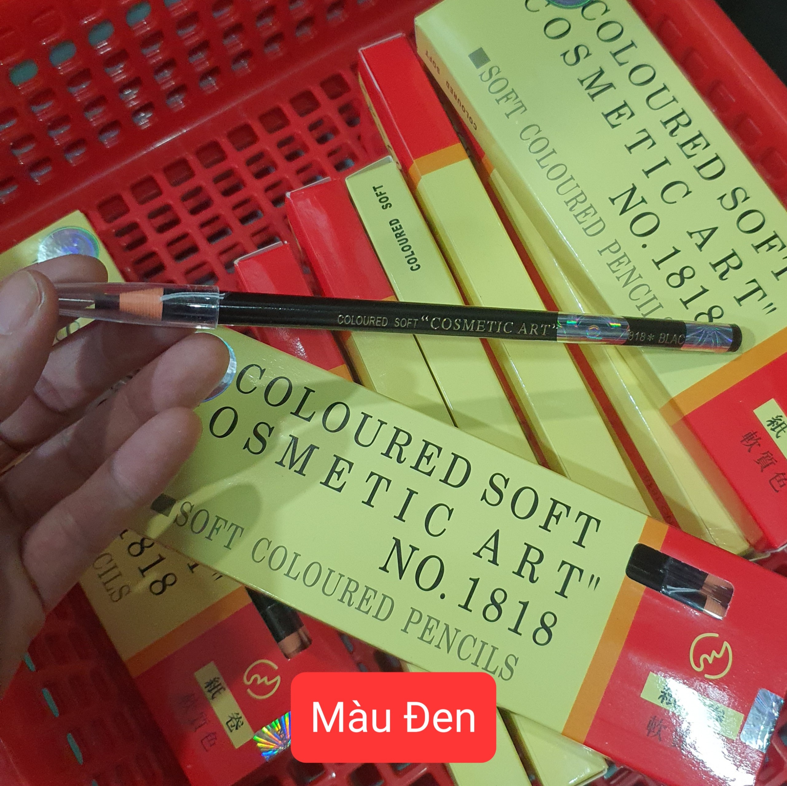 Eyebrow Pencil with 2 Stamps, Colored Soft Pencil