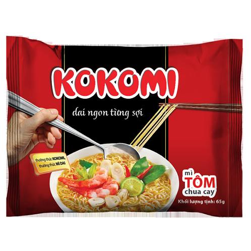 Mì tôm kokomi chua cay thùng 30 gói x 65g