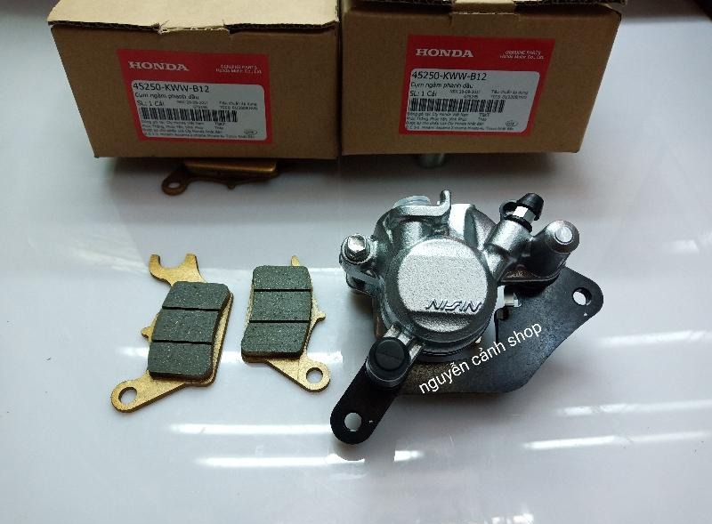 Heo dầu trước wave S110 hàng zin màu bạc