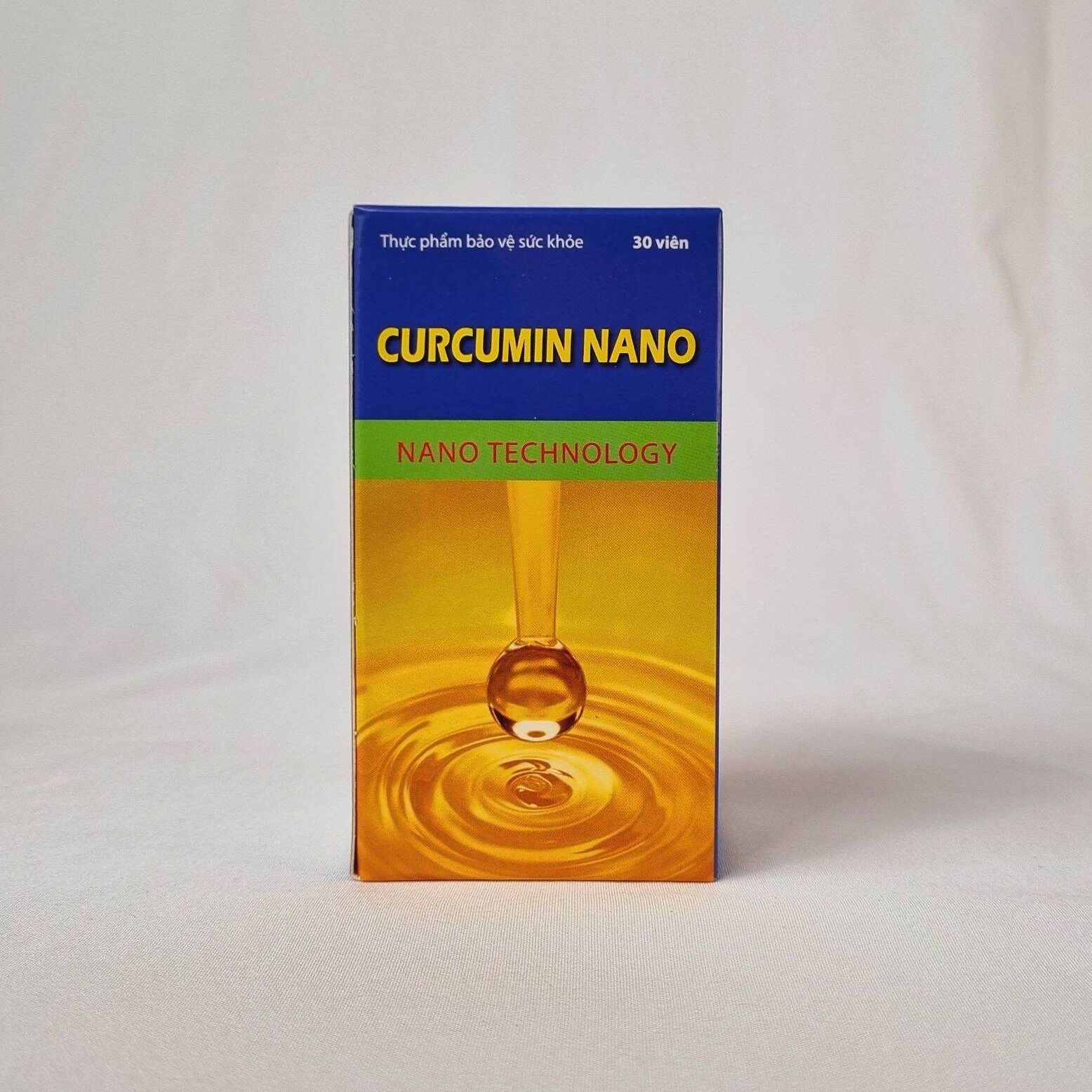Viên Uống Curcumin Nano Chiết Xuất Củ Nghệ Vàng Hỗ Trợ Giảm Đau Dạ Dày, Tá Tràng (Hộp 30 viên)