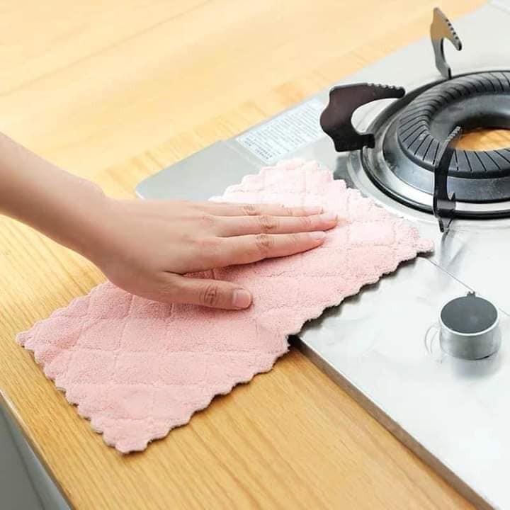 Sét 10 chiếc Khăn lau tay đa năng mềm mịn siêu thấm nước