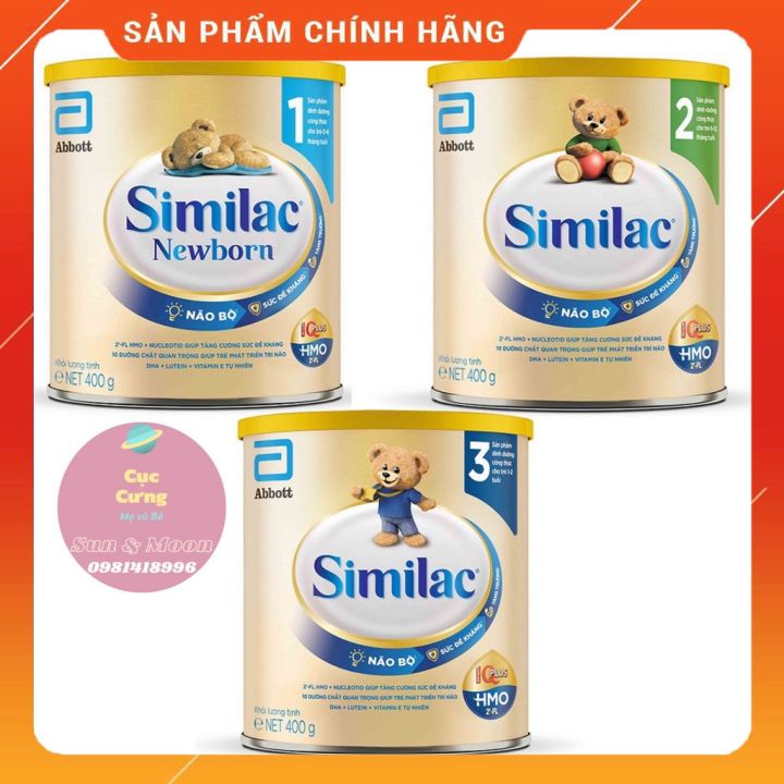[ HÀNG CHÍNH HÃNG ]Sữa Similac IQ Plus HMO 1,2,3 400g [Mẫu Mới]