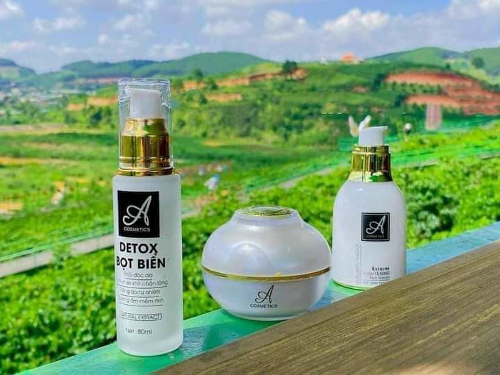 [HCM]combo Kem face pháp A cosmetics 50g  detox bọt biển A cosmetics 80ml  serum spot esence A cosmetics phương anh 50ml