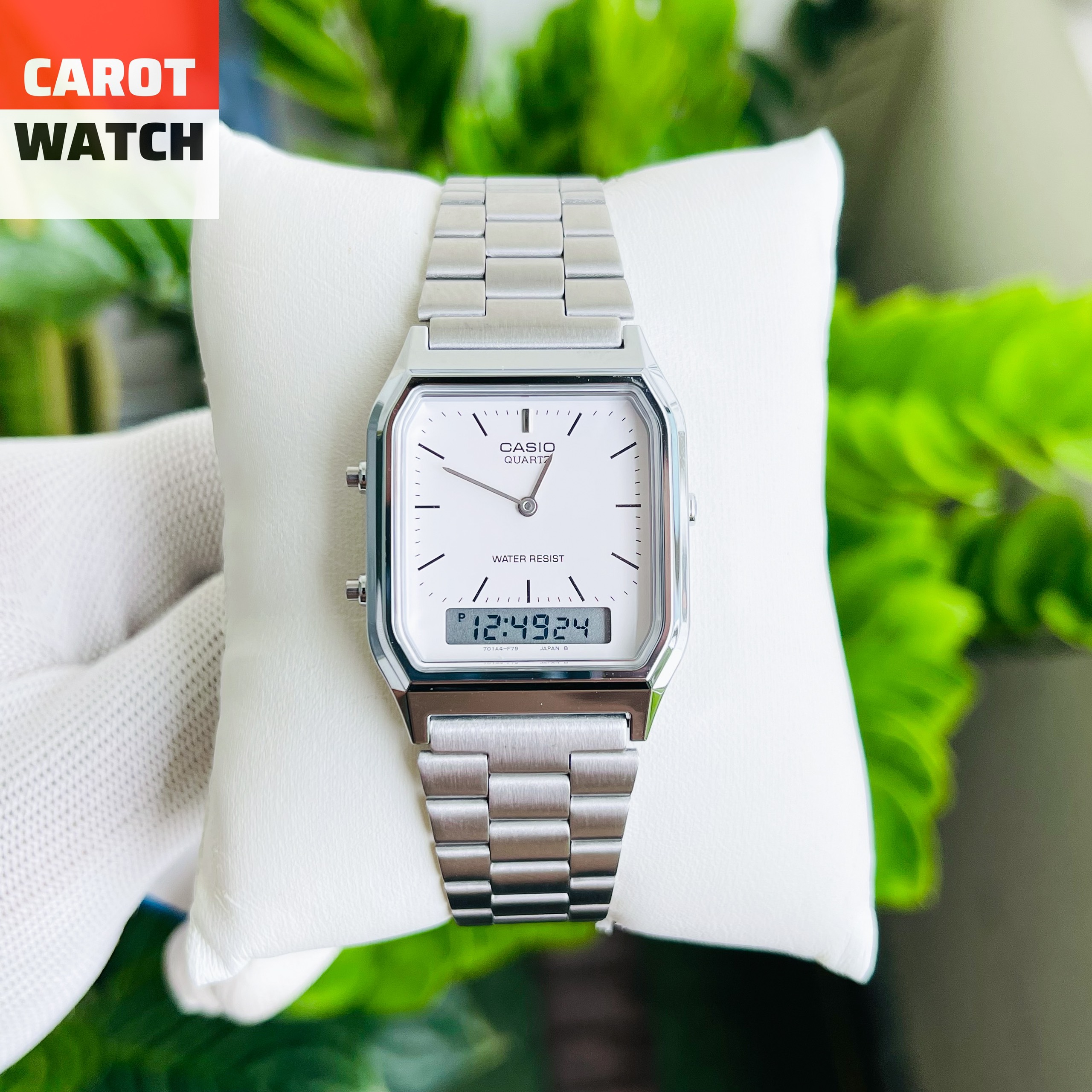 ĐỒNG HỒ CASIO AQ 230A 7A MẶT TRẮNG VINTAGE