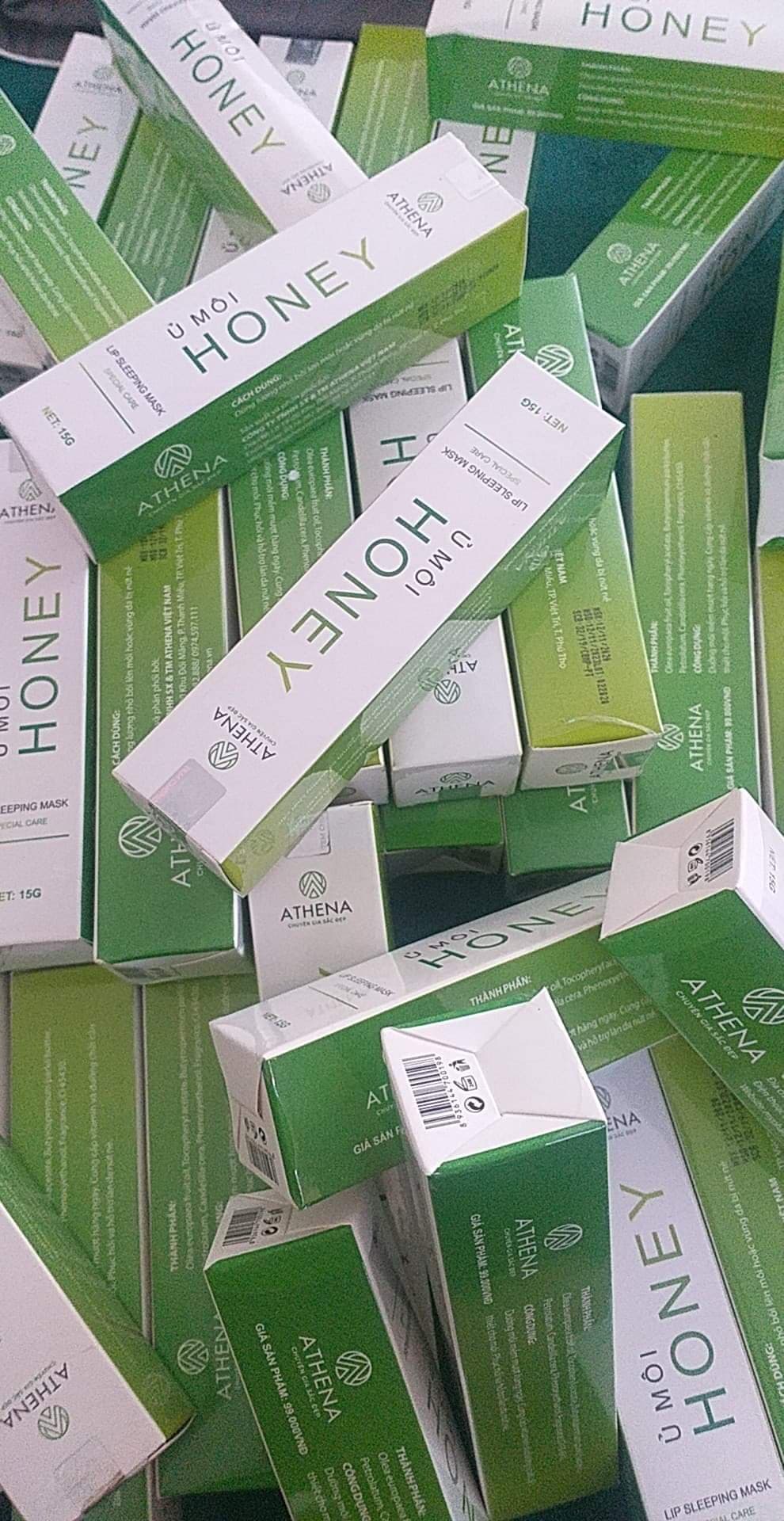 Ủ Môi Honey Athena chống khô môi, nẻ môi