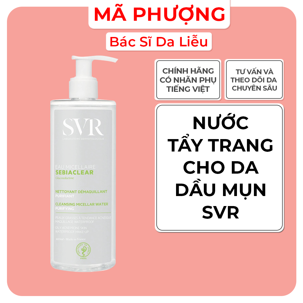 Tẩy trang da dầu mụn SVR Sebiaclear Eau Micellaire