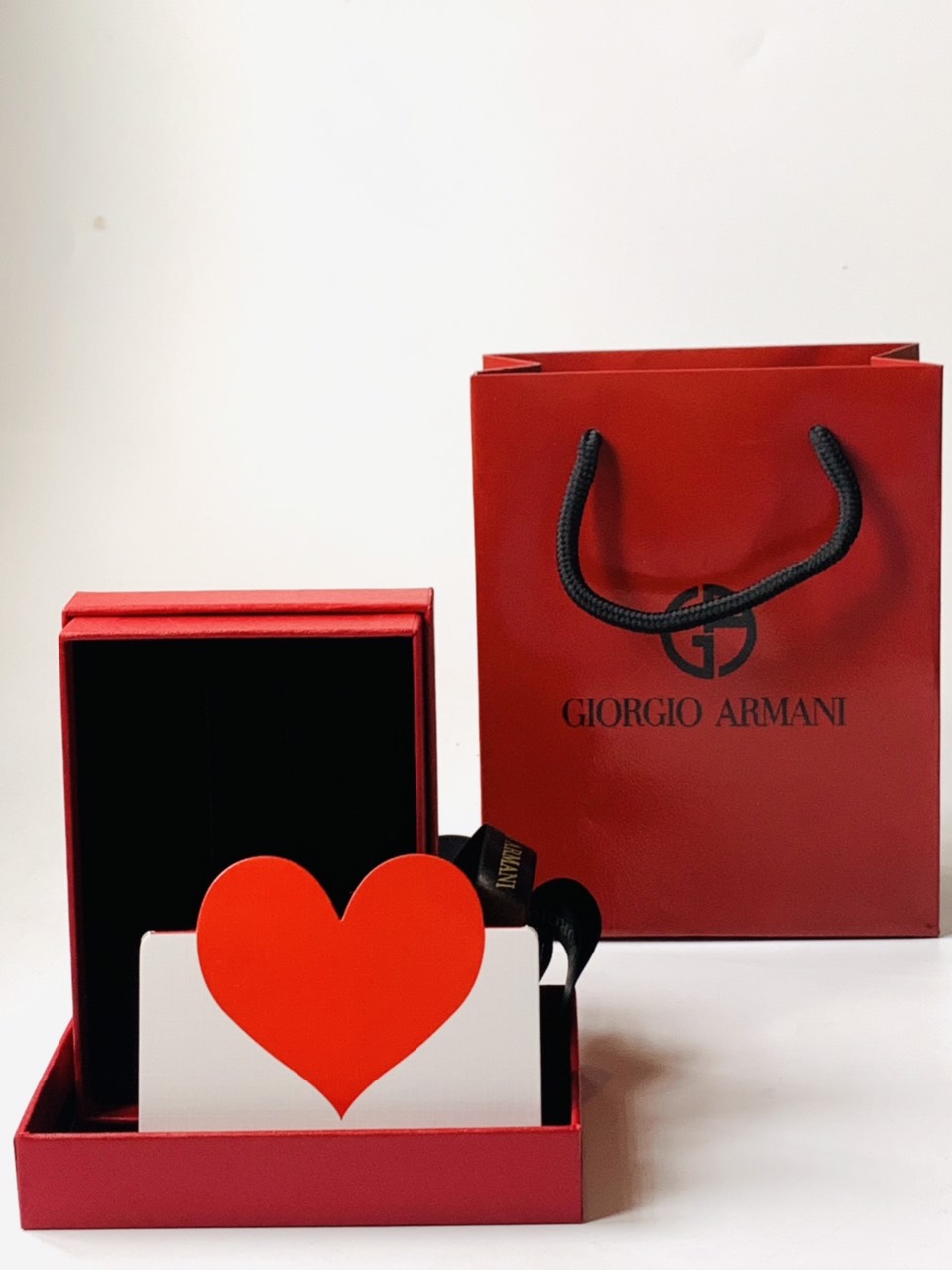 Set túi hộp đựng son Giorgio Armani (Màu đỏ)
