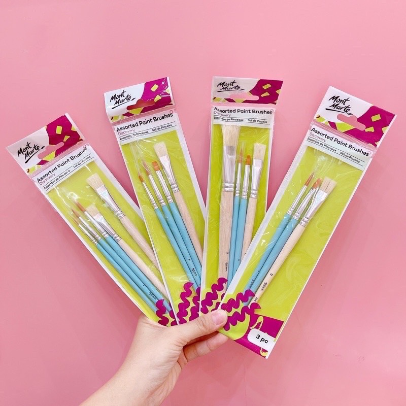 Bộ cọ vẽ Acrylic, Màu nước, Sơn dầu Mont Marte