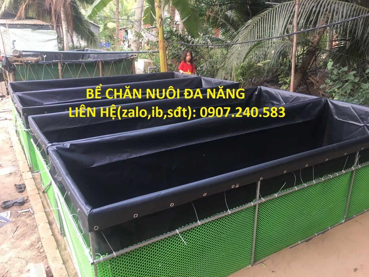 BỂ BẠT HDPE - KT: (3x2x1)m, dày 0.75mm(7.5zem)