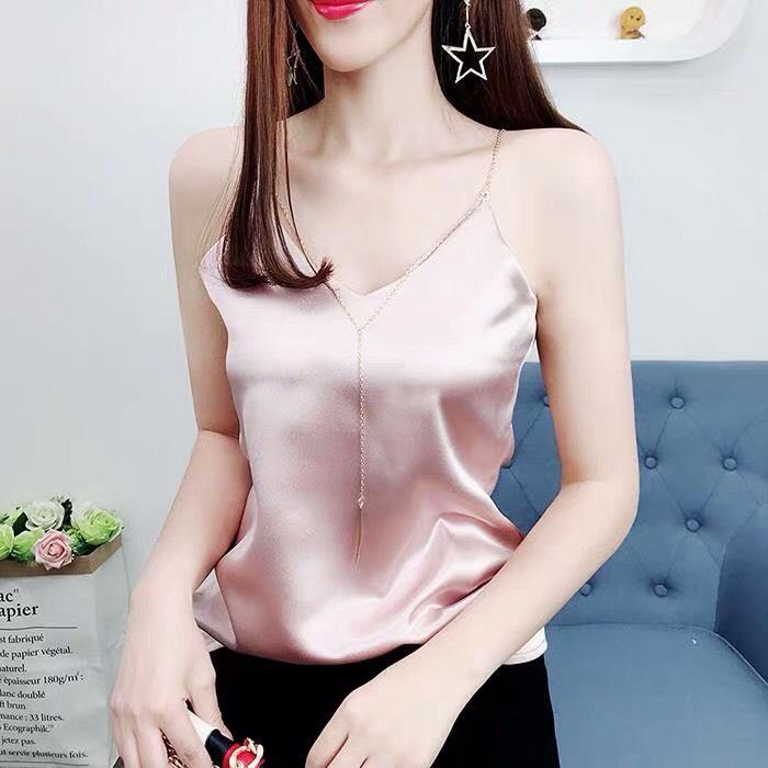 Áo Hai Dây Phi Phối Dây Cổ Duyên Dáng TTS0391
