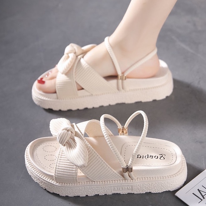 Dép sandal đế bệt dày thời trang mùa hè dành cho nữ