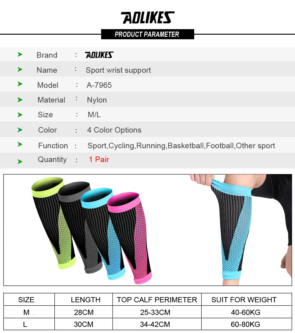 Bó bắp chân chạy bộ AOLIKES A-7965 chống căng cơ Compression Socks