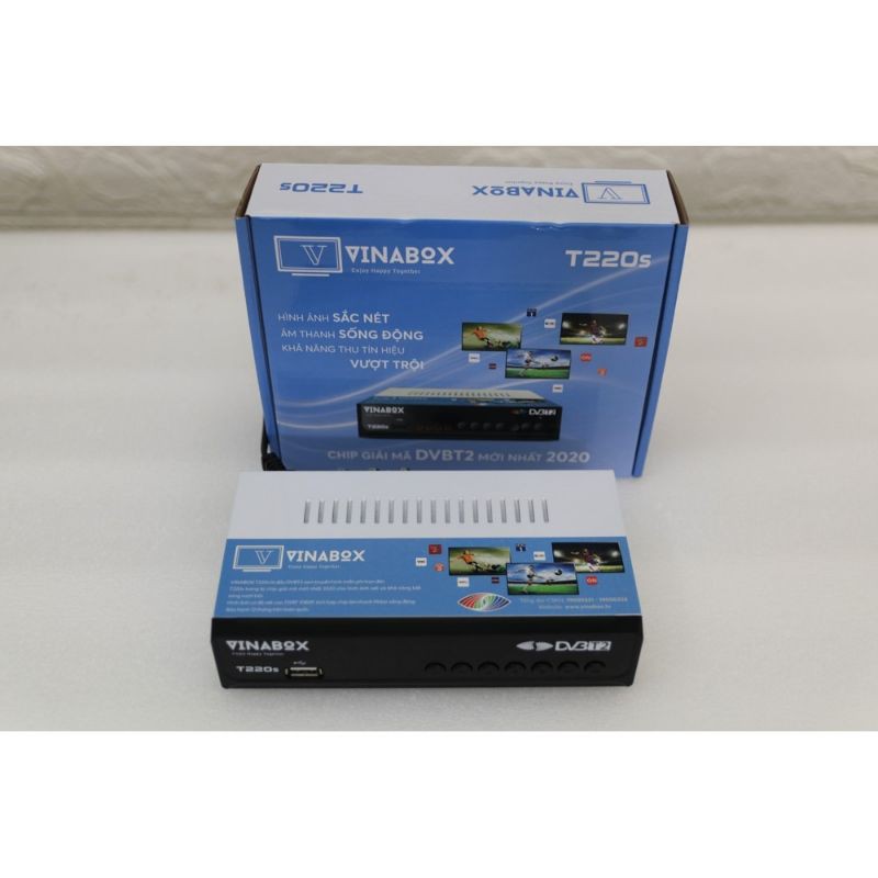 Đầu thu mặt đất dvbt2 Vinabox T220S Chính Hãng