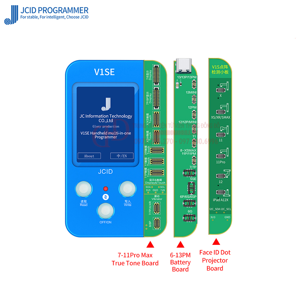 Jc v1s thiết bị hỗ trợ fix face id - fix truetone - fix pin cho iphone