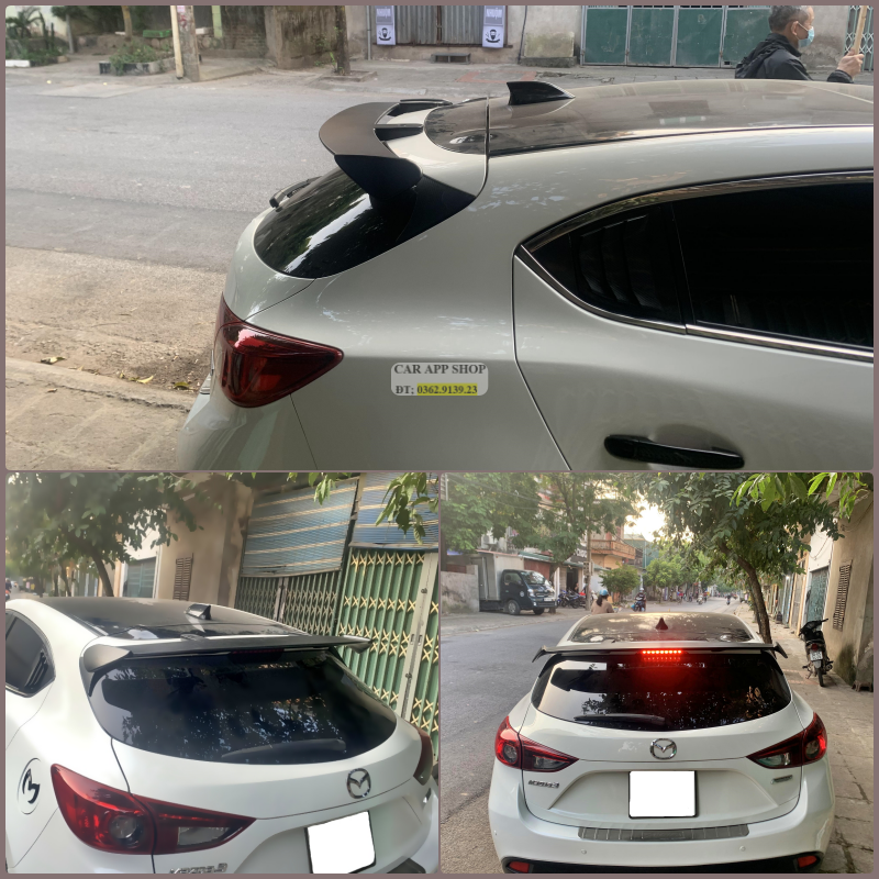 Đuôi gió Thể thao mazda3,mazda2 Hatchback , Cộc Lắp Được Cho Tất Cả Các Đời