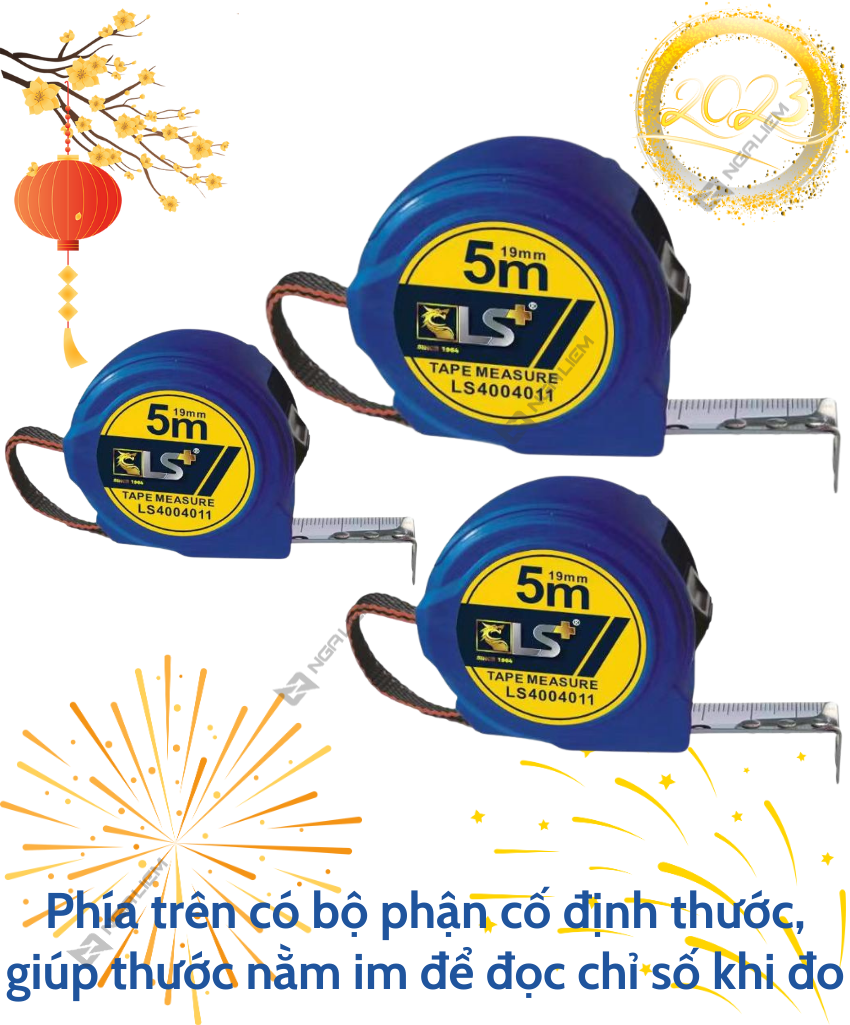 Thước vàng & xanh 2 mặt LS+
