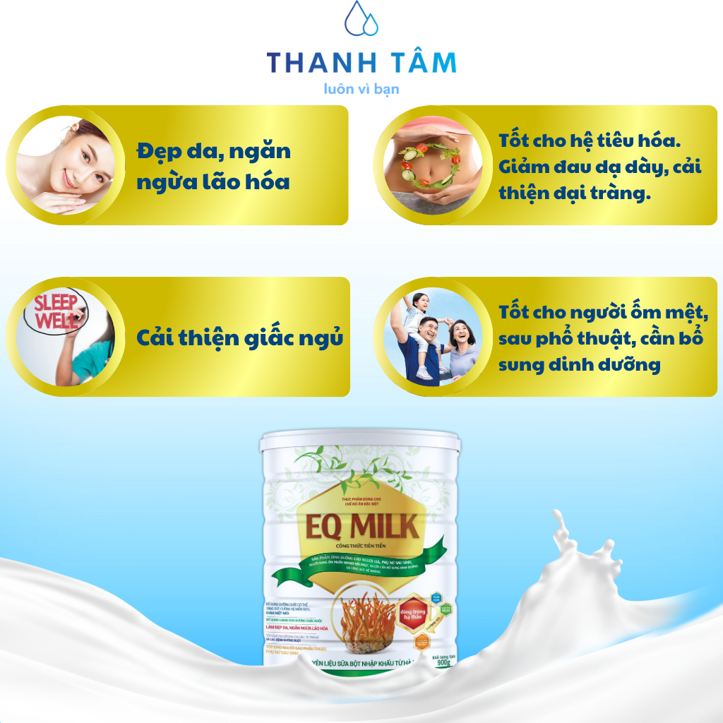 (Mua 5 tặng 1) sữa nghệ EQ milk VIETNAM24H 900g
