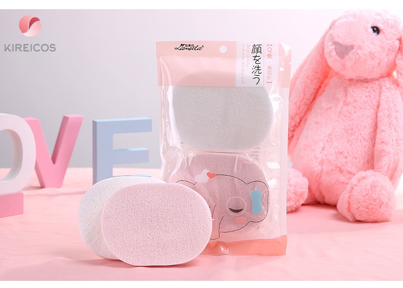 Bộ 2 miếng bọt biển tẩy trang rửa mặt B2185 Lameila
