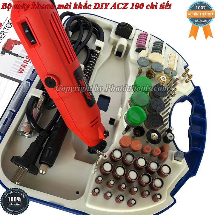 Bộ máy khoan-mài-cắt đa năng ACZ 100 chi tiết