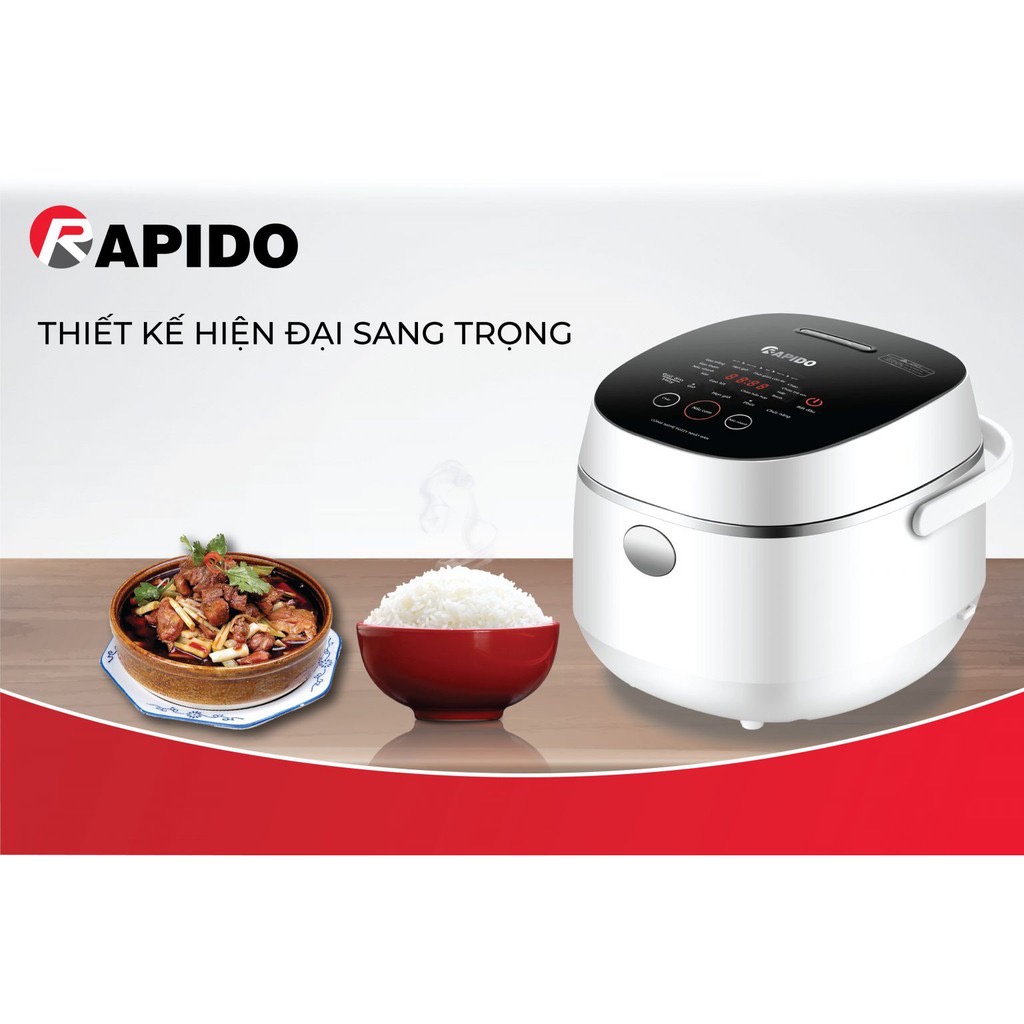 Nồi cơm điện tử Rapido RC-1.2D sản phẩm chính hãng bảo hành 12 tháng
