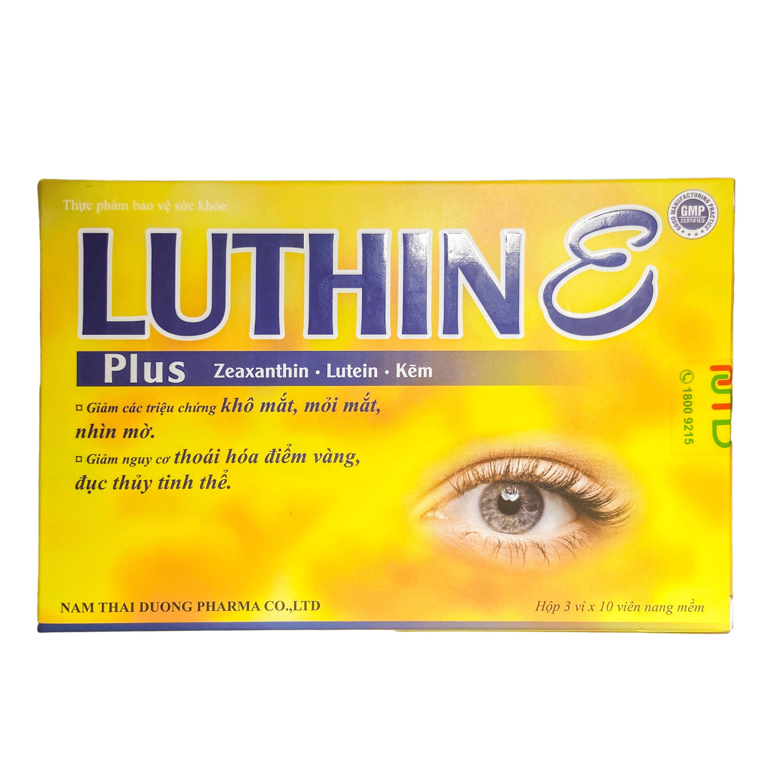 Viên uống bổ mắt Luthin E Plus Nam Thái Dương - Giảm mỏi mắt, khô mắt, cải thiện thị lực