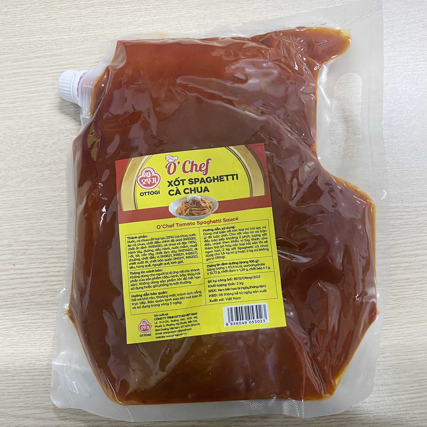 Xốt Spaghetti vị cà chua O'chef Otoki 2kg