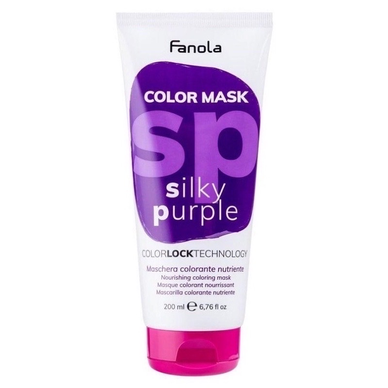 Mặt nạ ủ tóc dưỡng bổ sung hạt màu tím silky purple fanola color mask 200ml