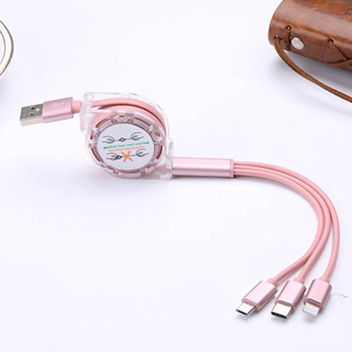 Bộ 3 Đầu Dây Sạc Cuộn Tròn Tiên Lợi