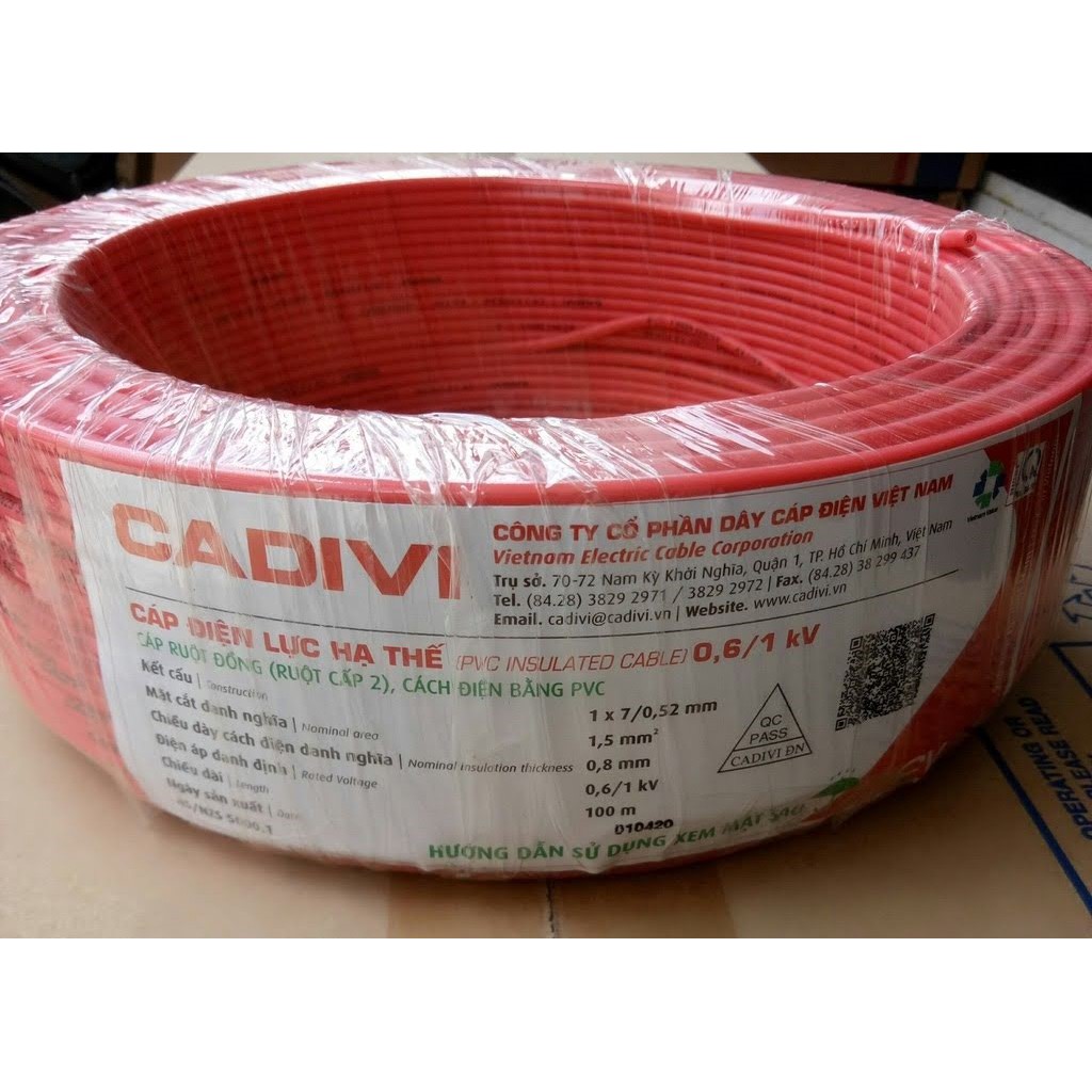Dây điện đơn 1.5 - cuộn 100m