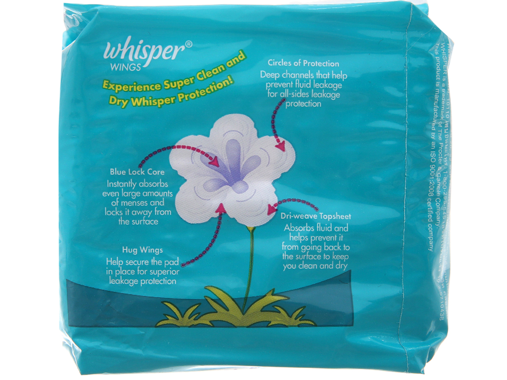 Băng vệ sinh Whisper siêu bảo vệ có cánh 10 miếng