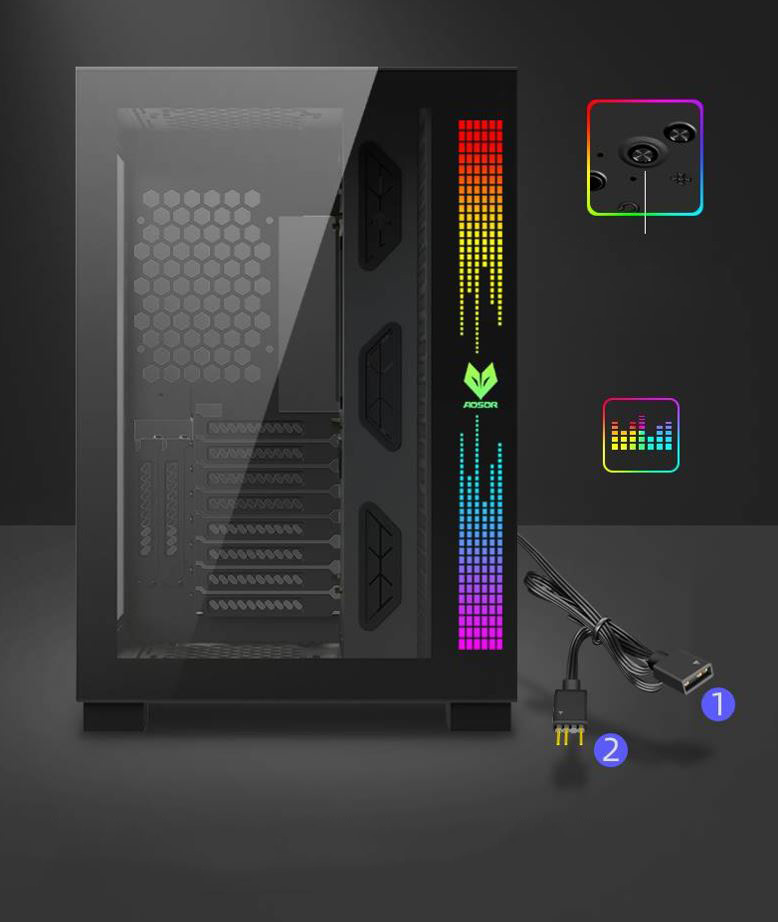 Vỏ Case Coolmoon Aosor Moon Place Pro (Mid Tower/Màu Đen)