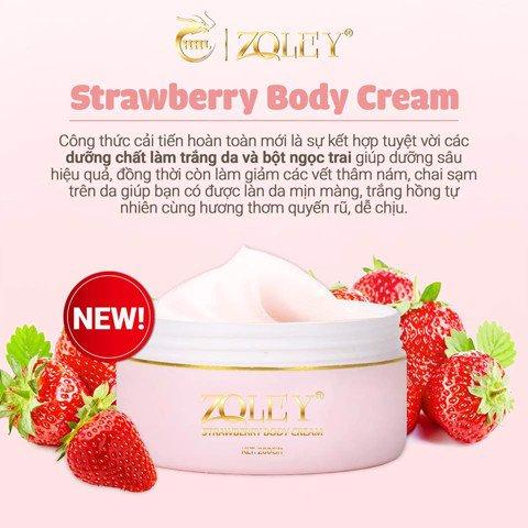 Kem trắng da Body Dâu Zoley 200gr
