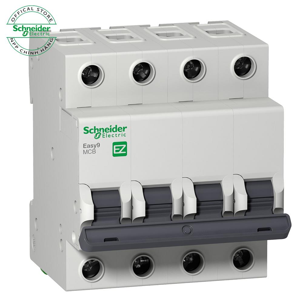 Mcb easy9 4p 4.5ka 400v - cầu dao / aptomat tự động schneider electric