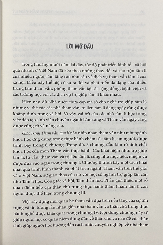 Giáo trình tham vấn tâm lý