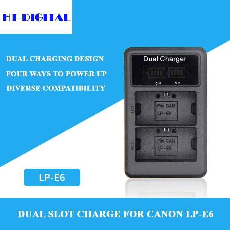 Sạc đôi pin canon lp-e6 dual charger