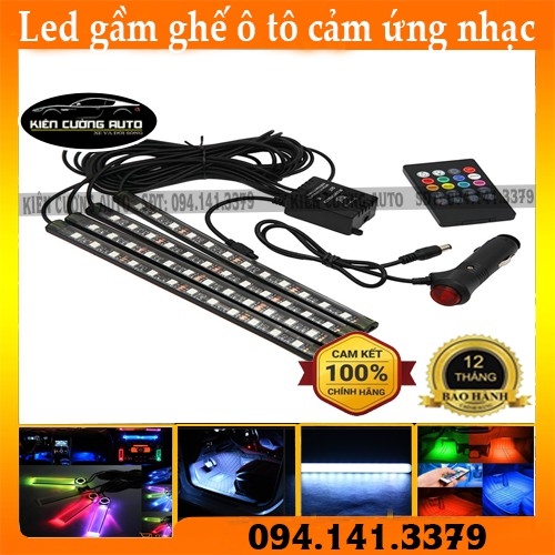 Led gầm ghế ô tô cảm ứng nhạc