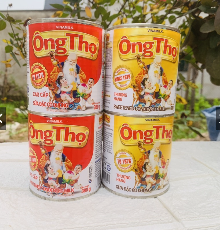 Sữa Đặc Ông Thọ Có Đường 380g, loại bật nắp và không bật nắp mẫu mớI