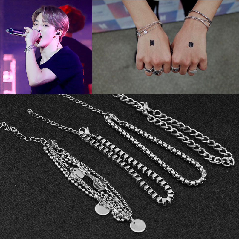 Vòng tay Jimin BTS chất liệu titanum