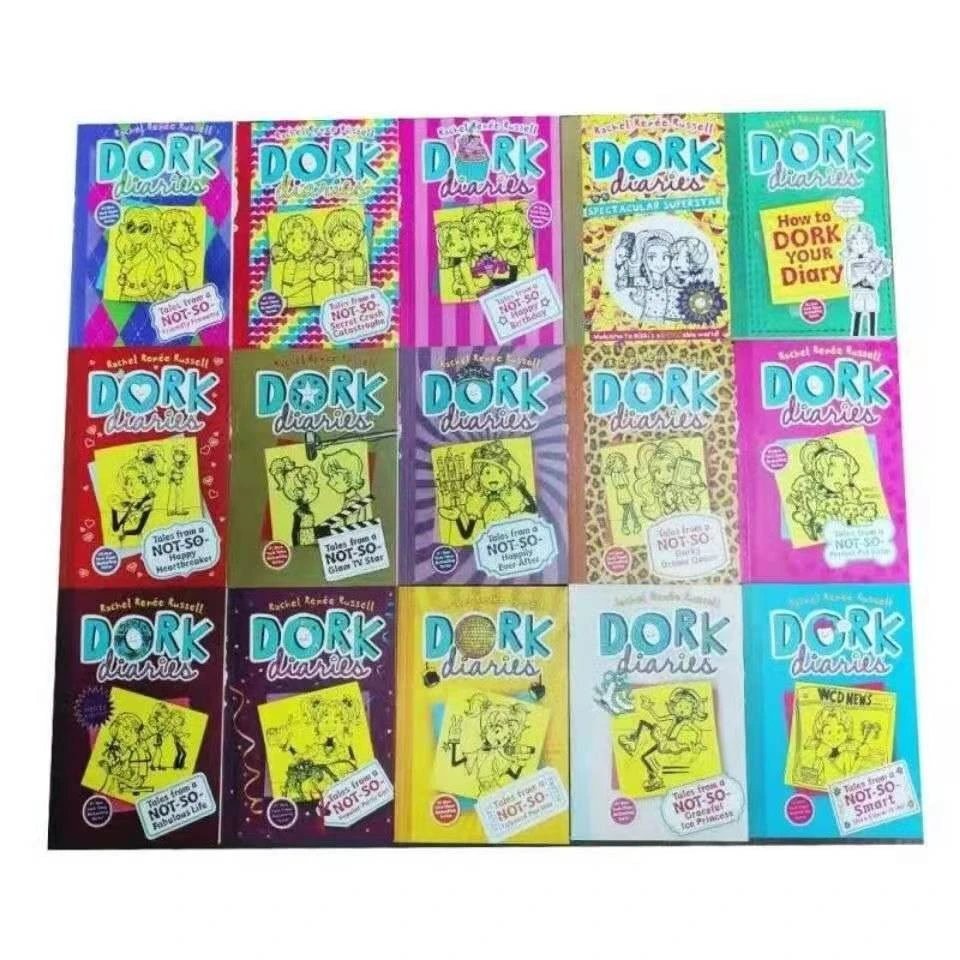 Bộ nhập Full boxset 18q - Dork Diaries - Original - Có hộp đựng