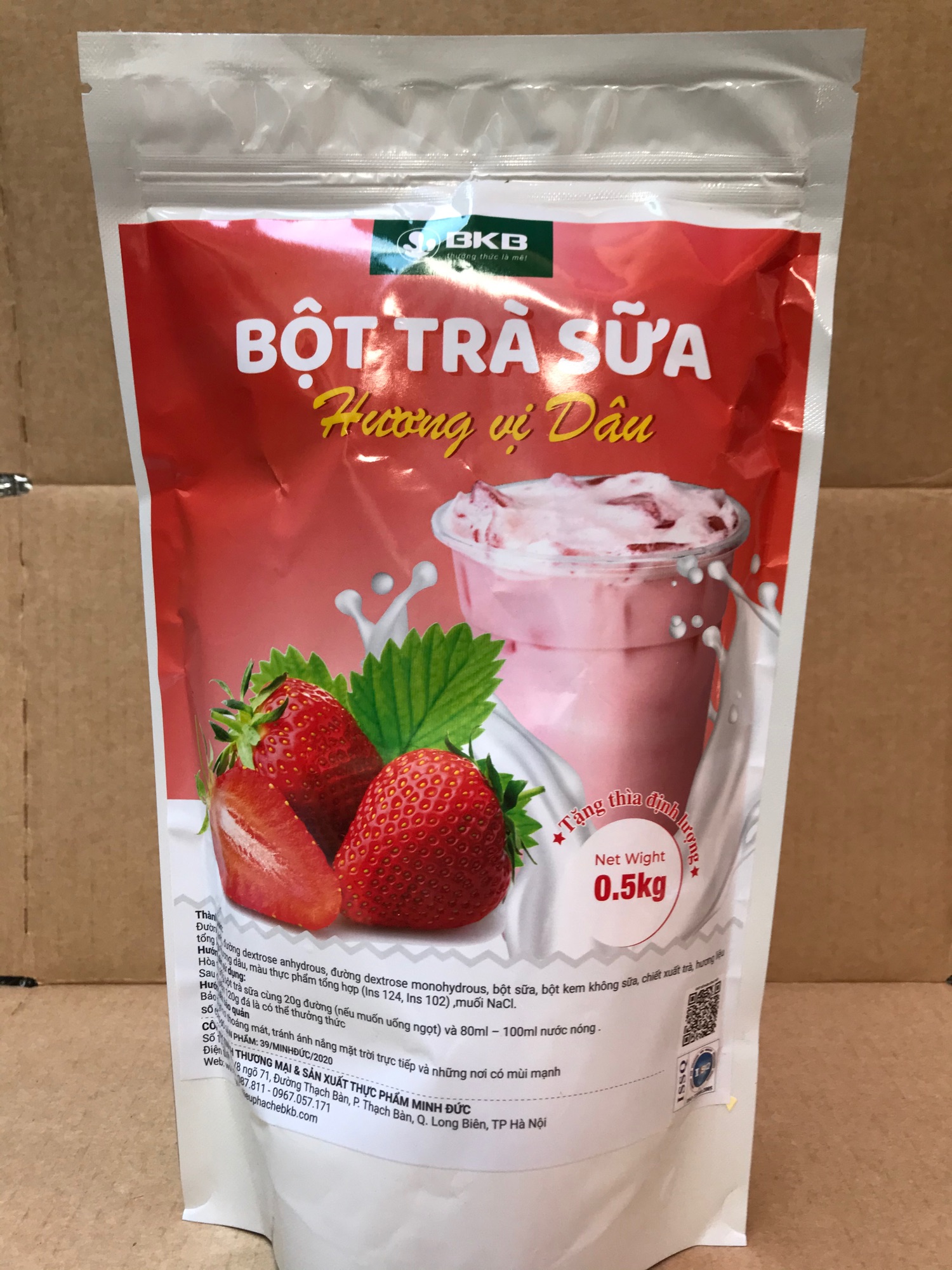Bột trà sữa dâu pha săn 500gam