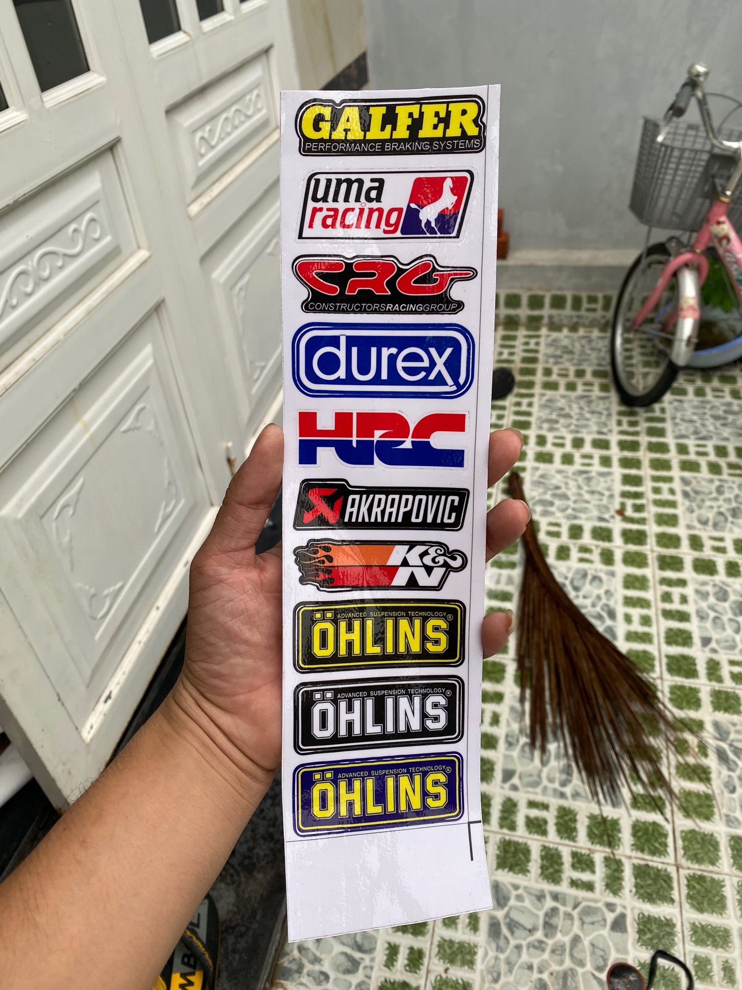 Combo 10 tem logo sticker dán trang trí xe máy