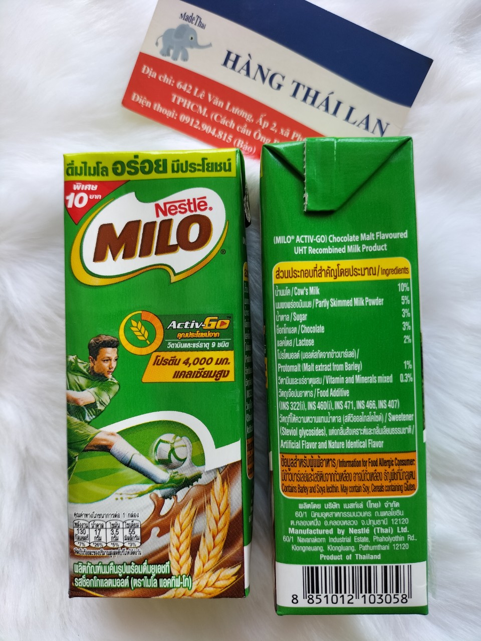 Lốc 8 hộp sữa Milo Thái Lan 180ml