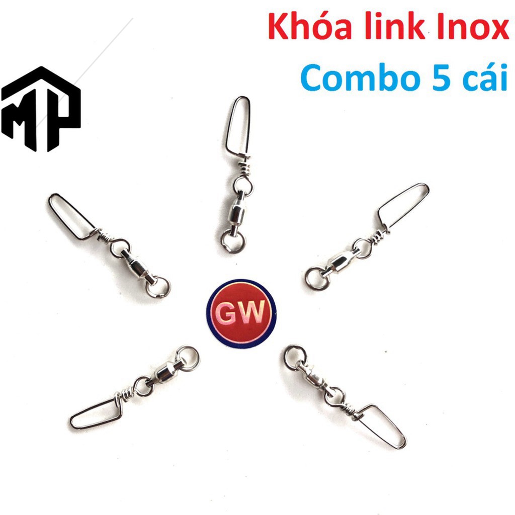 Khóa linh chống xoắn INOX GW câu cá , combo 5 cái chuyên dùng câu đài , câu đơn , câu  tay Giá Rẻ  (cam kết bảo hành đổi