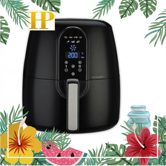 Nồi Chiên Không Dầu Lock&Lock EJF351BLK (5.2L) (Đen) Tặng Kèm bộ 3 Hộp Đựng Thực Phẩm