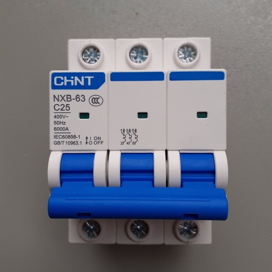 Aptomat Chint MCB 3 pha 20A, 25A, 32A, 40A, 63A