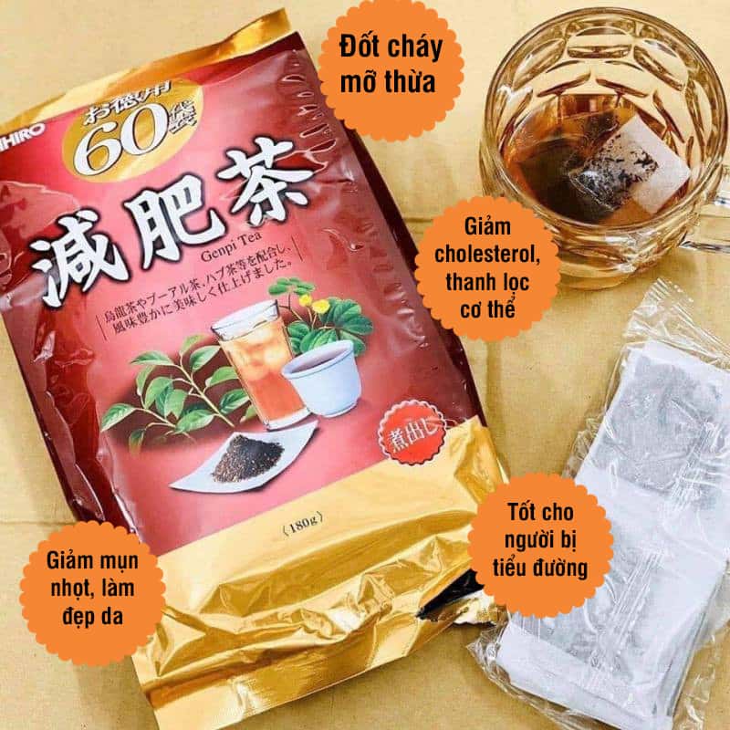 Trà giảm mỡ bụng Genpi Orihiro 60 gói