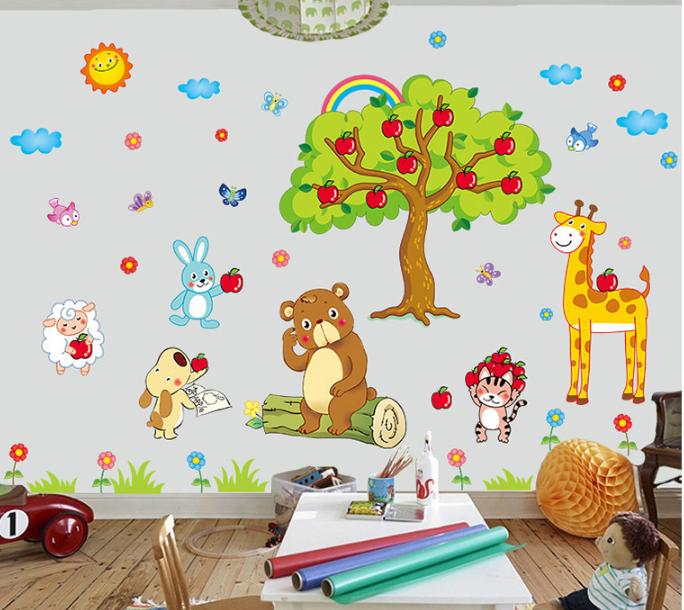[HCM]Decal trang trí Cây Táo đỏ lớn